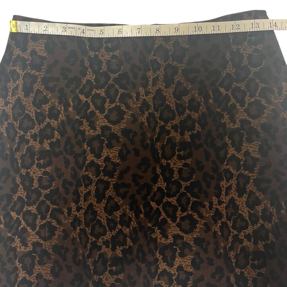 Leopard Print Mini Skirt Size 9/10 Low Rise Y2K Festival Style Vintage Animal - Picture 5 of 12
